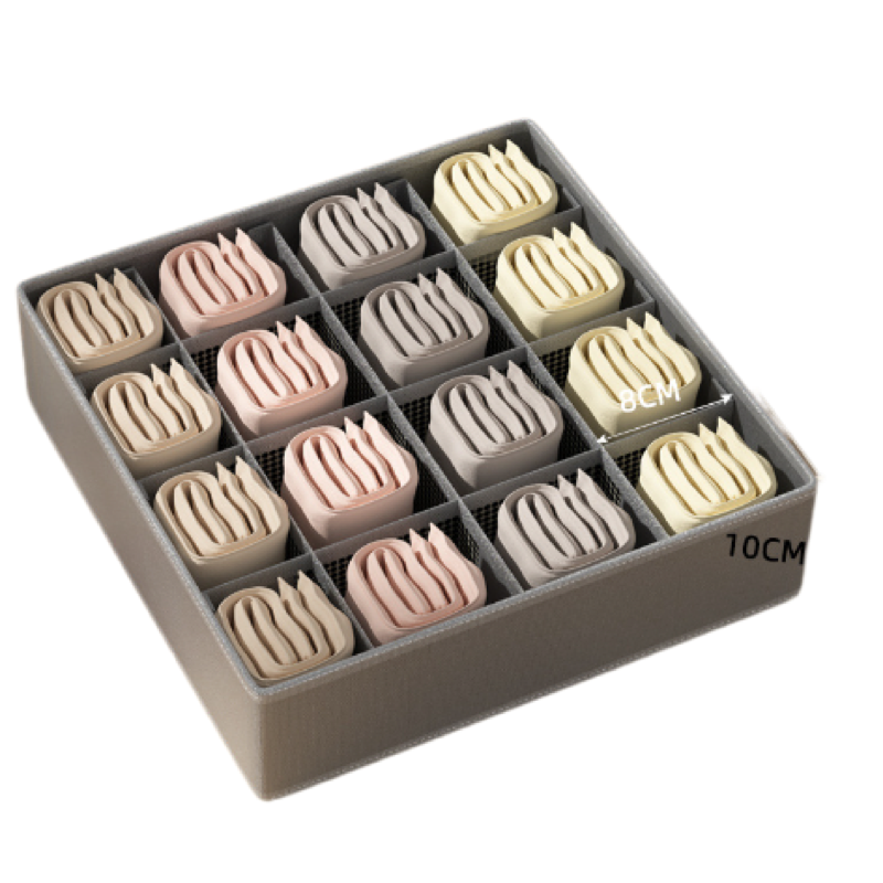 Organizador de ropa interior y calcetines con cajón, caja con compartimentos plegable 3 en 1 para el hogar, caja organizadora de tela