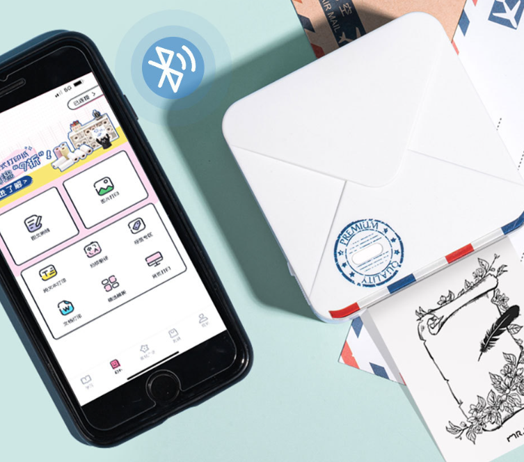 Mini impresora térmica para teléfono móvil Pequeña impresora de errores para estudiantes en casa