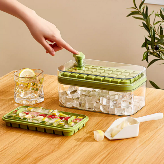 Pressing frozen ice cube molds, food grade home ice cube molds, refrigerator ice maker storage box