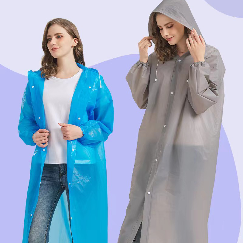 Chubasquero de EVA, reutilizable, esencial para caminatas y viajes al aire libre, fácil de guardar(2pz)