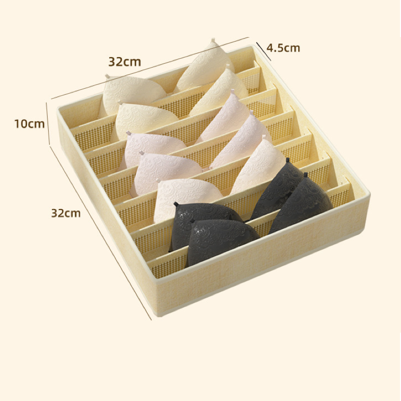 Drawer underwear sock organizer, household 3-in-1 folding compartment box, fabric organizer box