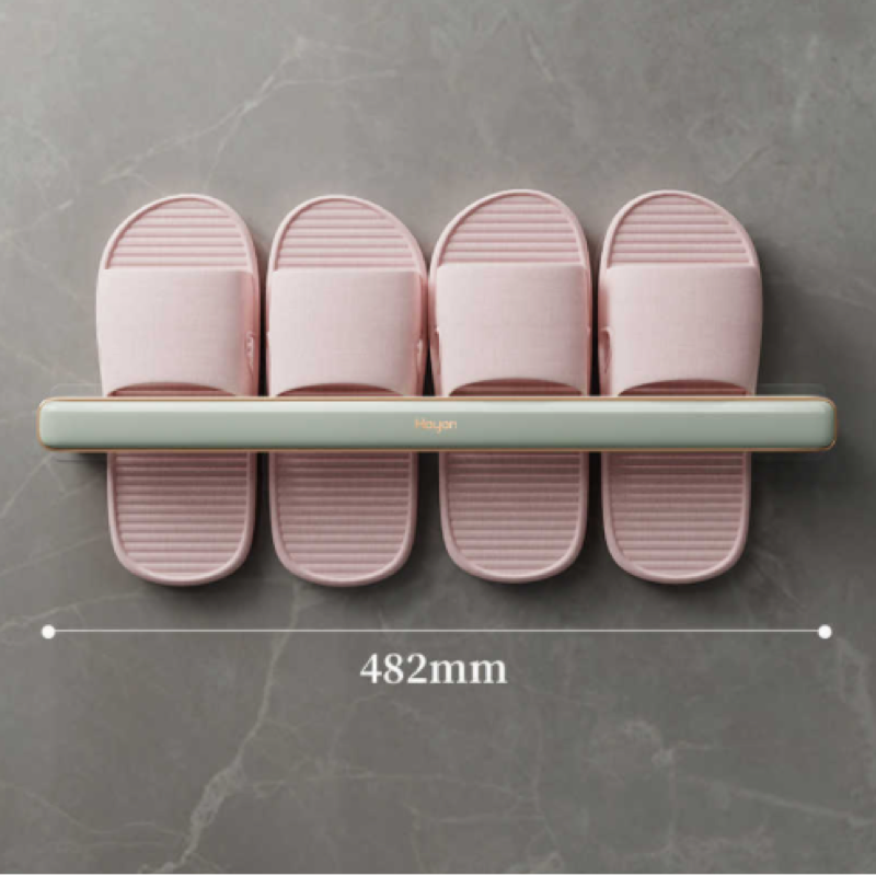 Wall-mounted slipper rack, punch-free slipper drain rack, multi-functional towel rack, home storage