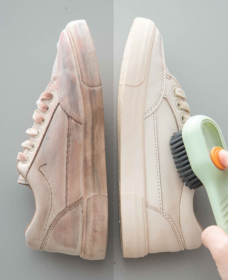 Multifunctional Shoe Brush, Household Push Type Automatic Liquid Filling Laundry Brush, Laundry, Shoe Cleaning Brush
