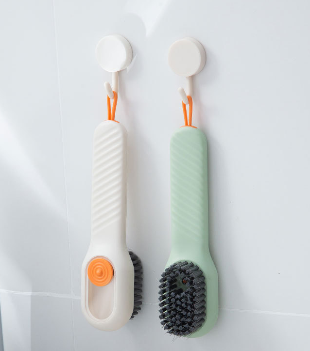 Multifunctional Shoe Brush, Household Push Type Automatic Liquid Filling Laundry Brush, Laundry, Shoe Cleaning Brush