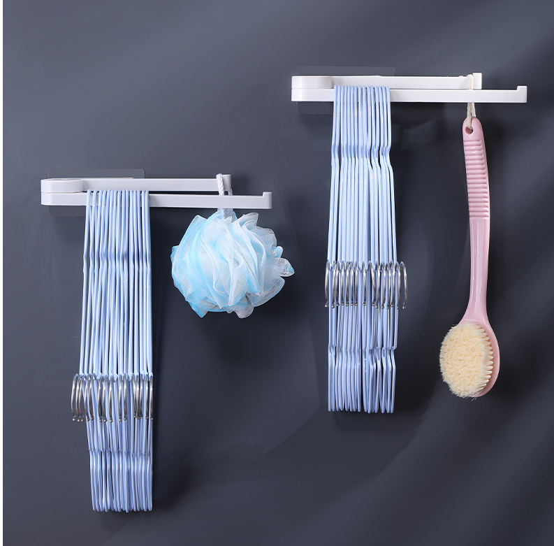 Clothes rack organizer, balcony organizer, no-punch drying clothes rack, wall-mounted put clip hooks