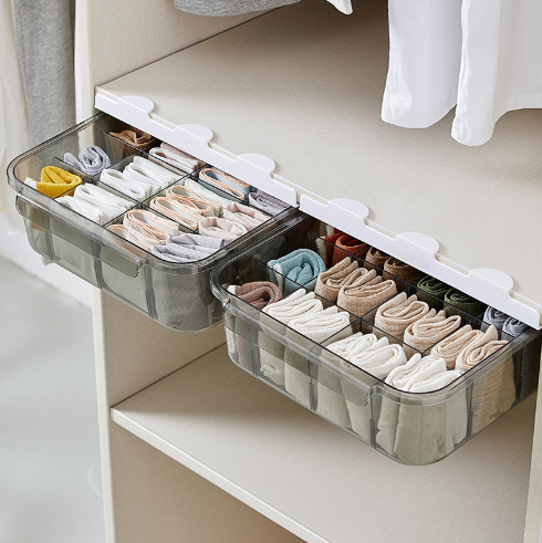 Drawer underwear organizer, socks and underwear storage, paste box, put underwear compartment, closet home organization