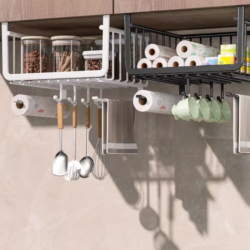 Kitchen hanging storage racks, cabinet cabinet layered racks, storage ...