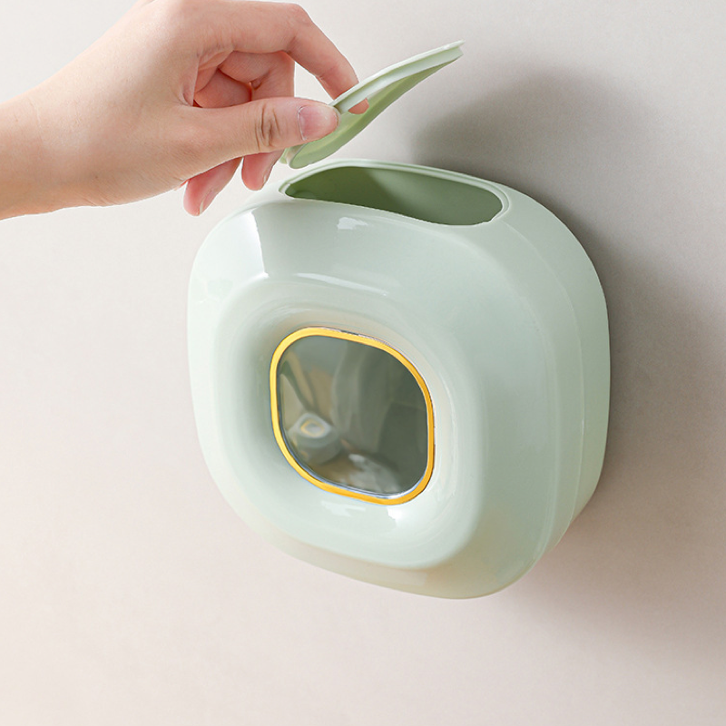 Disposable Cling Film Cover Organizer, Extractable, Wall Mounted Home, Kitchen No Punch Cling Bag Cover Box
