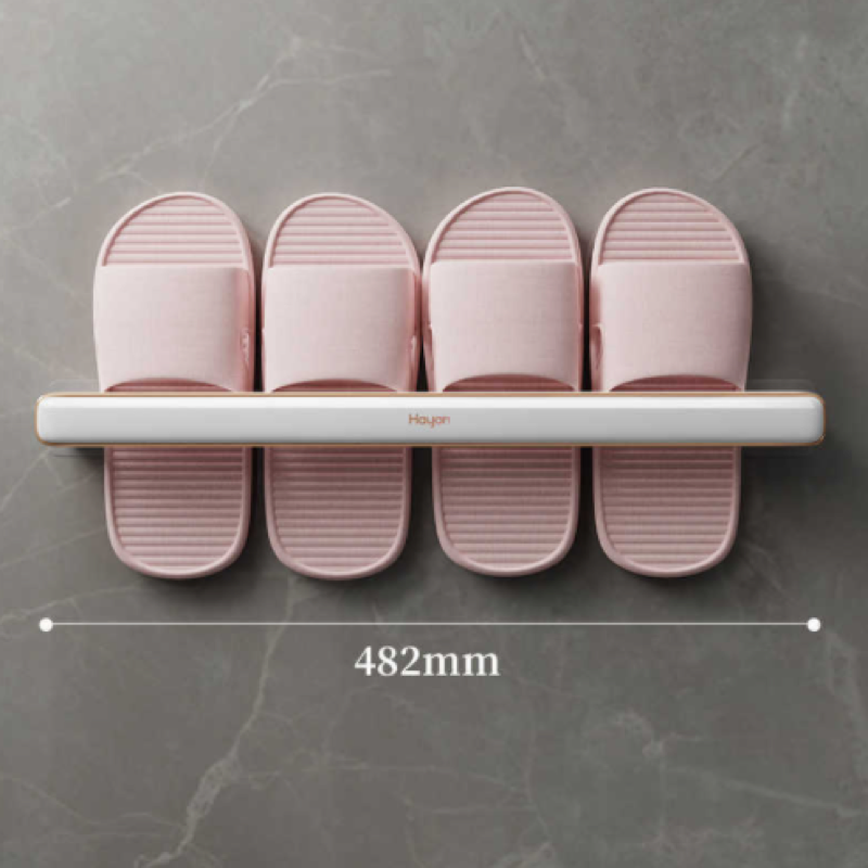 Wall-mounted slipper rack, punch-free slipper drain rack, multi-functional towel rack, home storage